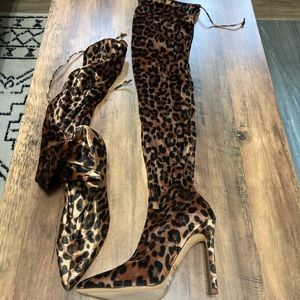 Cheetah OTK Boots